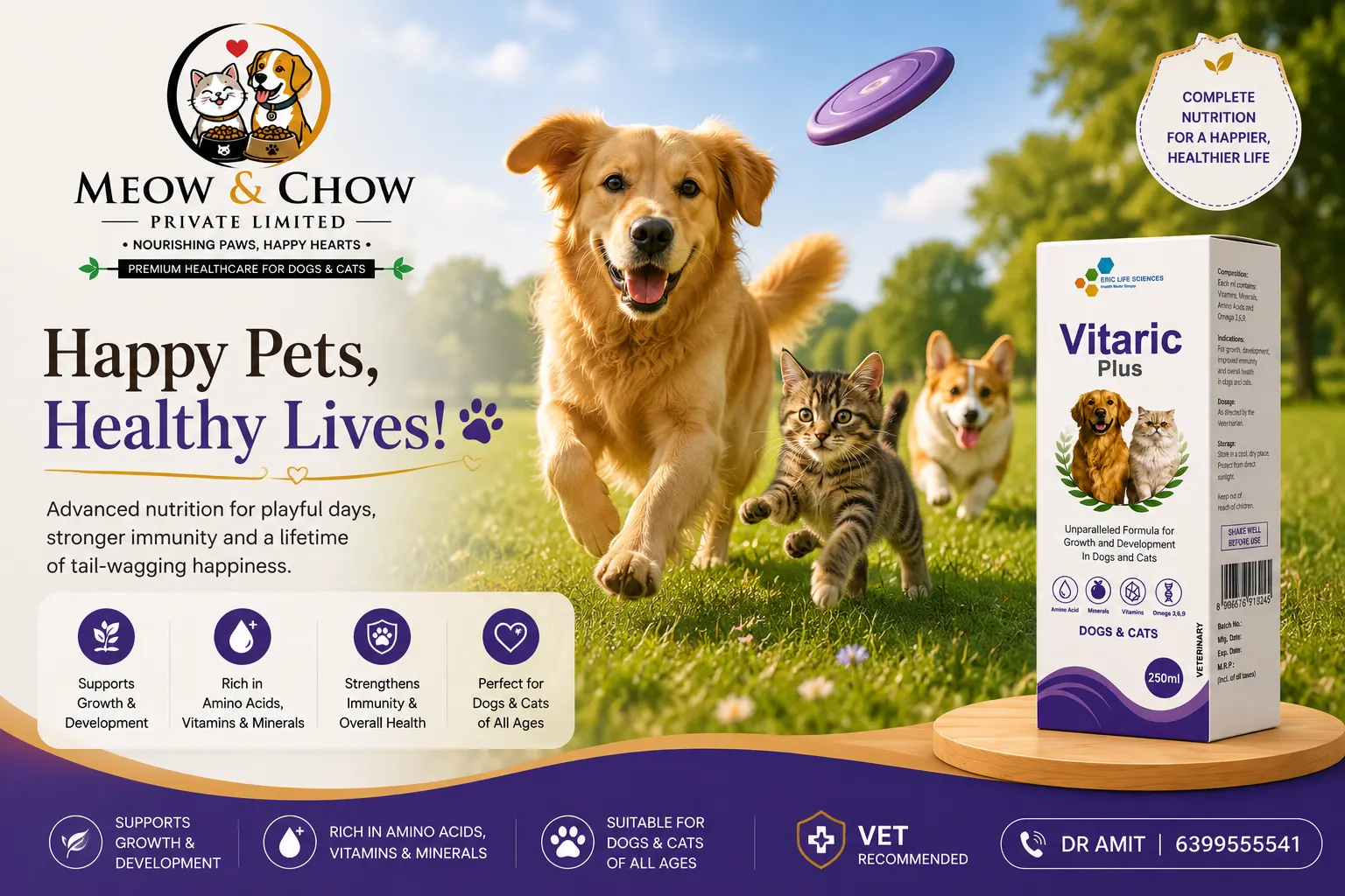 Vitaric Plus complete nutrition banner